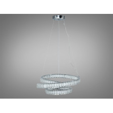 LED люстра хром 92 Вт кришталь з пультом