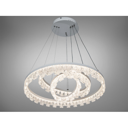 Люстра LED подвесная черная 140Вт пульт до 25м² (арт. MD78201/600+400+200WH)