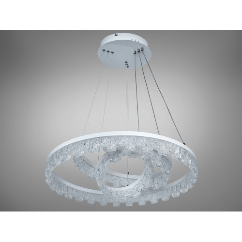 Люстра LED подвесная черная 140Вт пульт до 25м² (арт. MD78201/600+400+200WH)