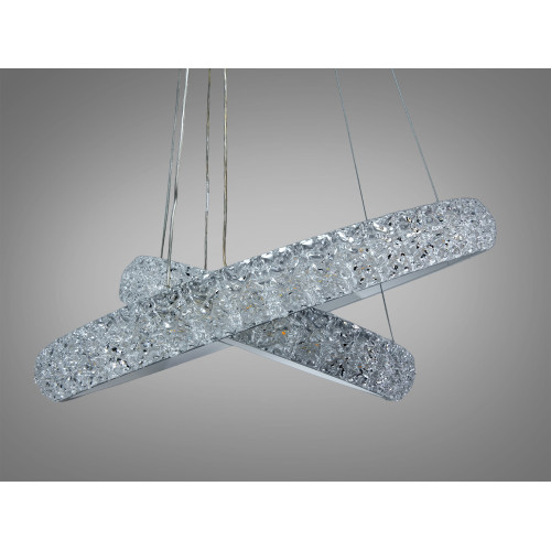 Современная светодиодная люстра с диммером, 120W (арт. D2518-600+400WH dimmer)
