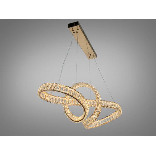 Люстра подвесная LED Diasha золото 85Вт пульт 15м² (арт. D8861/800x300G)