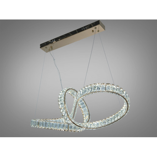Люстра подвесная LED Diasha золото 85Вт пульт 15м² (арт. D8861/800x300G)