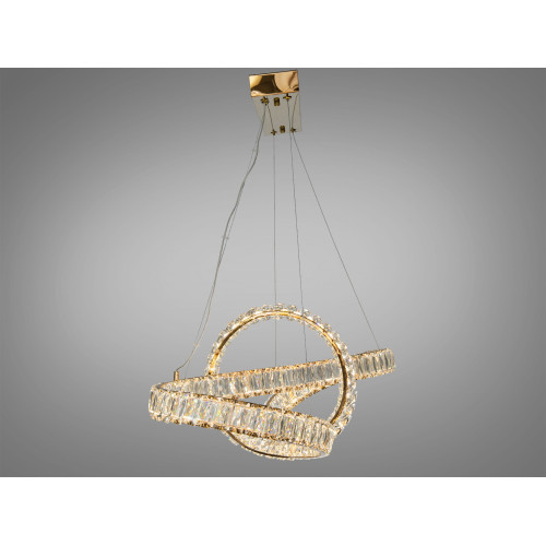 Люстра подвесная LED Diasha золото 85Вт пульт 15м² (арт. D8861/800x300G)