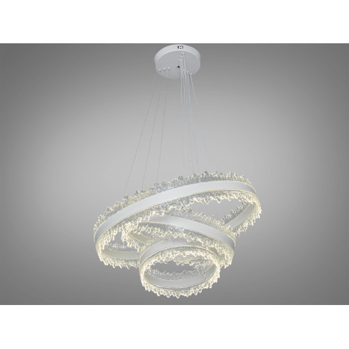 Люстра LED подвесная черная 140Вт пульт до 25м² (арт. D8751-600+400+300BK)