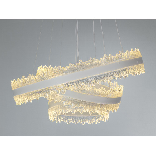 Люстра LED подвесная черная 140Вт пульт до 25м² (арт. D8751-600+400+300BK)