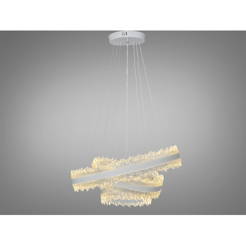 Люстра LED подвесная черная 140Вт пульт до 25м² (арт. D8751-600+400+300BK)