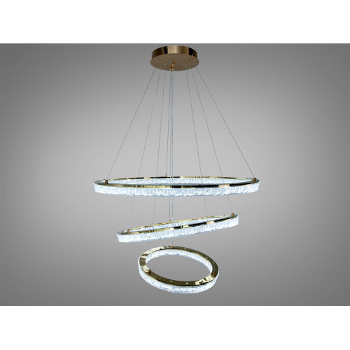 Подвесная LED люстра кольца белая 220 Вт 38-40 м² (арт. 1712/800+600+400G)