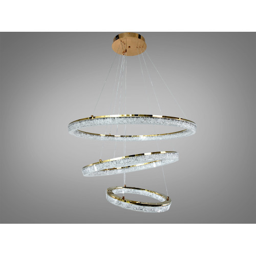 Подвесная LED люстра кольца белая 220 Вт 38-40 м² (арт. 1712/800+600+400G)