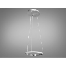 LED люстра в передпокій, 26W, одне алюмінієве кільце, колір-хром