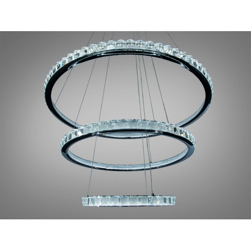 Подвесная LED люстра кольца белая 220 Вт 38-40 м² (арт. 66081/800+600+400CH)