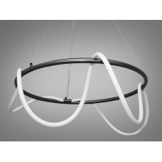 LED люстра Шланг в залу з серії "Роуплайт", 32Вт, чорний хром