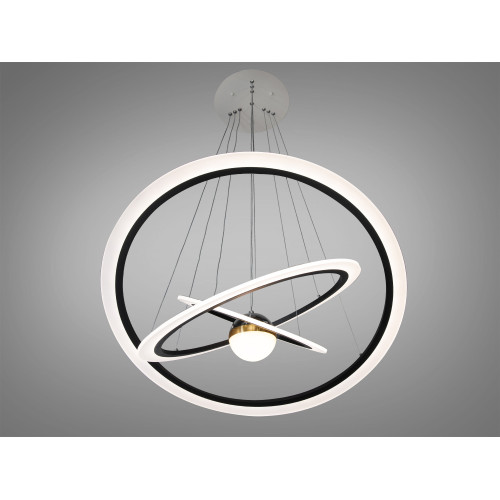 Современная светодиодная люстра с диммером, 140W (арт. 2328-800+600+400GR)