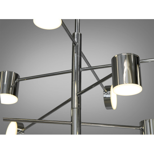 Інноваційна новинка LED люстра в офіс, 40W, хром (арт. D302-8CH)