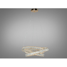 LED люстра підвіс золото 92 Вт з пультом