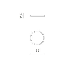 Потолочный светильник Azzardo AZ5364 Panka LED 1x18W 2800K/4000K/6000K 2160Lm IP40 черный