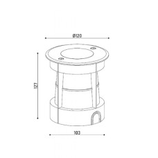 Світильник грунтовий KLOODI KDGL-SC120 GU10 ADJ HC