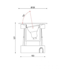 Світильник грунтовий KLOODI KDGL-SC120 GU10 ADJ HC