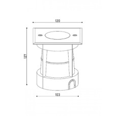 Світильник грунтовий KLOODI KDGL-SC120X120 GU10 ADJ HC