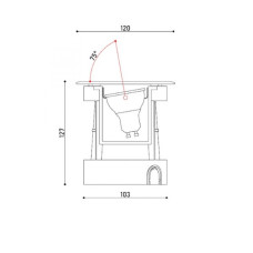 Світильник грунтовий KLOODI KDGL-SC120X120 GU10 ADJ HC