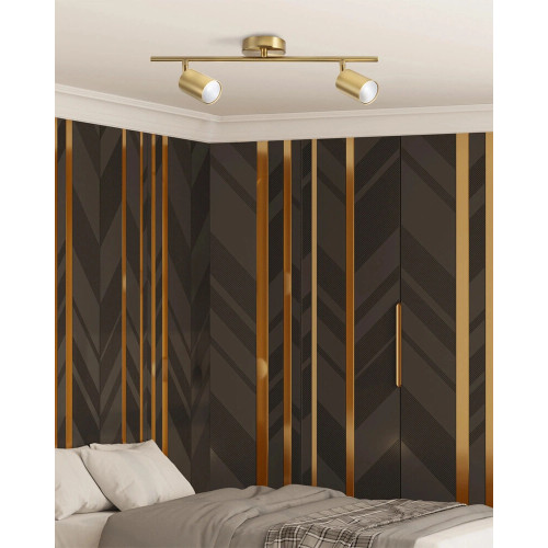 Светильник поворотный, спот Goldlux 327260 Goldi GU10 2x10W IP20 Золотой