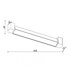 Світильник трековий однофазний KLOODI KD-LINE TURN345 PC 20W 4K WH