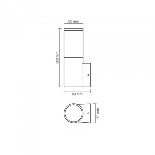LED Світильник архітектурний AR091B IP54 VIDEX GU10