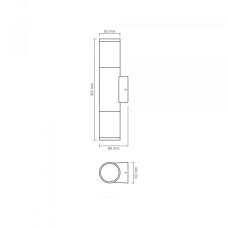 LED Світильник архітектурний AR092B IP54 VIDEX 2xGU10
