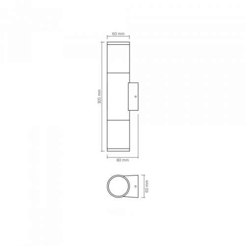 LED Світильник архітектурний AR092B IP54 VIDEX 2xGU10