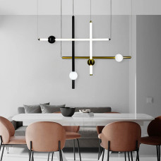 Led светильник в вертикальной форме 60 см с латунным шариком | Line F | Арт. YG517A/600 VL AB 