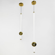 Led светильник в вертикальной форме 60 см с латунным шариком | Line F | Арт. YG517A/600 VL AB 