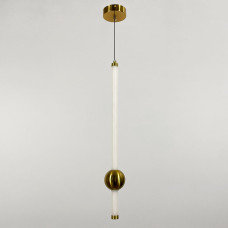 Led светильник в вертикальной форме 60 см с латунным шариком | Line F | Арт. YG517A/600 VL AB 