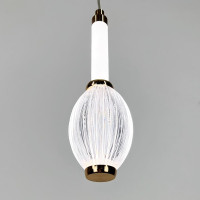 Золотой светодиодный подвес на 3 световых режима 22х7 см | Line F | Арт. AA344/1 AB 