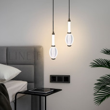 Золотий світлодіодний підвіс на 3 світлових режими 22х7 см | Line F | Арт. AA344/1 AB 