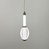 Золотой светодиодный подвес на 3 световых режима 22х7 см | Line F | Арт. AA344/1 AB 