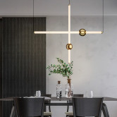 Led світильник Tube&Ball із латунною кулькою у двох формах Line.F  Сторона Вертикальна