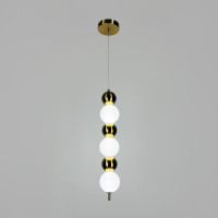 Светодиодный подвес с латунными и белыми шариками 60 см | Line F | Арт. NO22/3 AB 