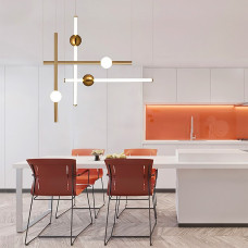 Led світильник Tube&Ball із латунною кулькою у двох формах Line.F  Сторона Горизонтальна