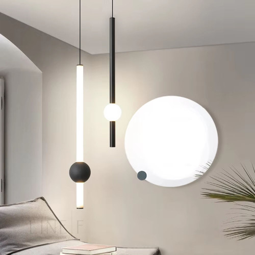 Led світильник чорний у вертикальній формі 90 см на 3 режими | Арт. YG 517B/900 VL BK | Line F
