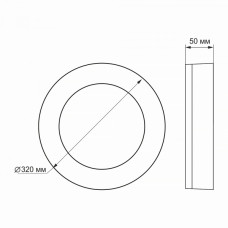 LED світильник ART IP65 круглий VIDEX 30W 5000K Black