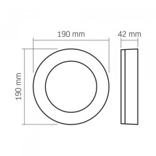 LED світильник ART IP65 круглий VIDEX 15W 5000K Black