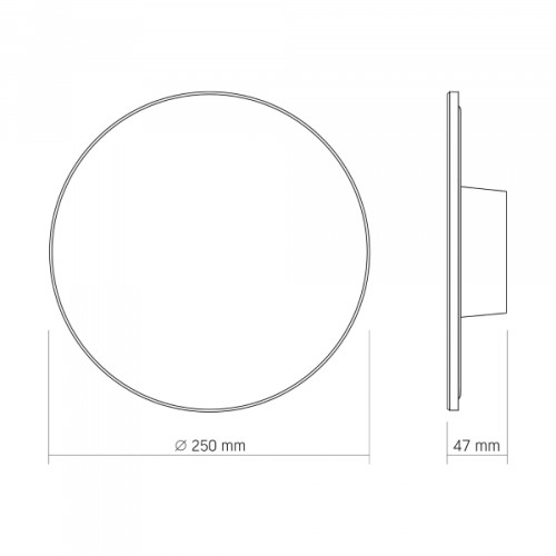 LED світильник настінний IP65 VIDEX WL03 18W 3000K-4000K-6500K Black