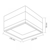 LED світильник IP65 квадратний VIDEX BHD02 9W 2800-4000-6000K White