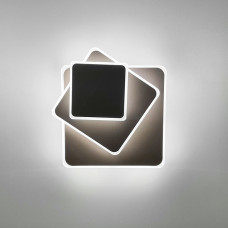 Квадратний чорний LED світильник-трансформер 26х26 см | Арт. 8663/3F BK (квадрат) | Line F