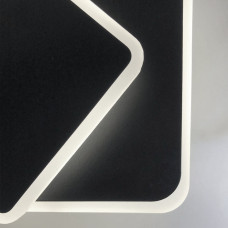 Квадратний чорний LED світильник-трансформер 26х26 см | Арт. 8663/3F BK (квадрат) | Line F