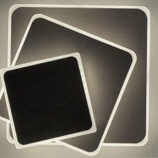 Квадратний чорний LED світильник-трансформер 26х26 см | Арт. 8663/3F BK (квадрат) | Line F