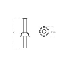 Точковий світильник Azzardo AZ6085 Milis LED 1x6W 3000K 326Lm IP20 білий