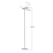 Торшер Azzardo AZ5909 Carpa LED 1x33W 3000K 2202Lm IP20 белый