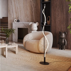 Лампа с оплетенным неоном в черном корпусе 150 см | Line F | Арт. FL003-1500A BK 