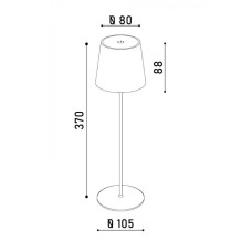 Настільна лампа з акумулятором KLOODI DECO TA-5V POP CCT WH