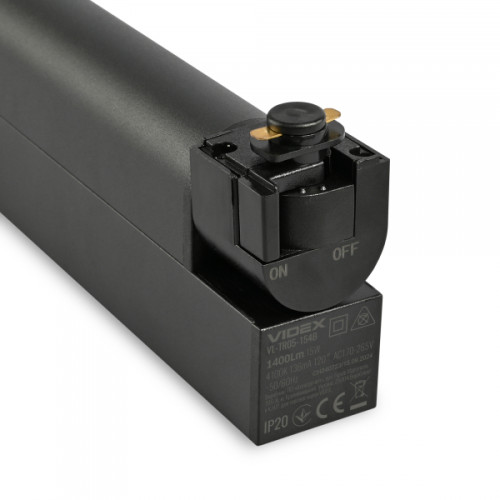 LED світильник трековий VIDEX TR05 15W 4100K 220V чорний